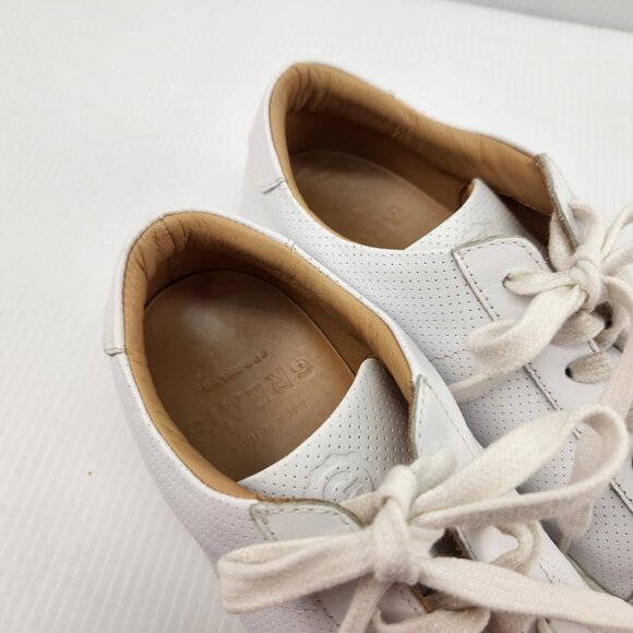 The Greats Brooklyn "Royals" Perforated White Leather Sneakers 8.5 Eur 38.5 - Picture 11 of 11